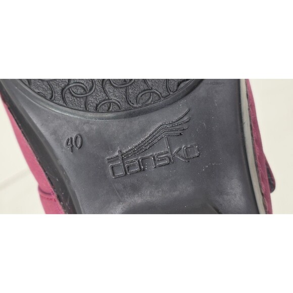 Dansko Tamara Professional Clogs Nubuck Leather Buckle Comfort Shoe Wine 40 | 10 - Picture 10 of 13